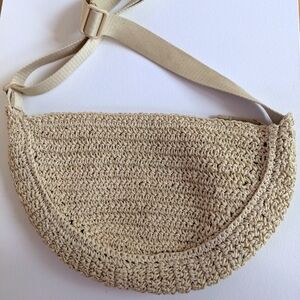 Uniqlo straw crossbody sling bag